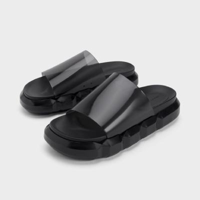 Charles & Keith Fia See-Through Slide Sandals – Black