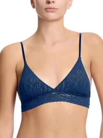 Hanky Panky Flora Lace Bralette Night Owl Blue
