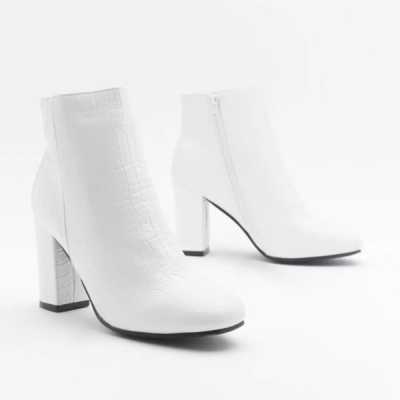 Nasty Gal Block Heel Croc Embossed Ankle Boots Review